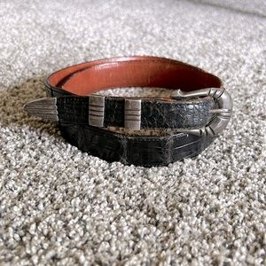 Billy Martin’s New York genuine Alligator black leather belt